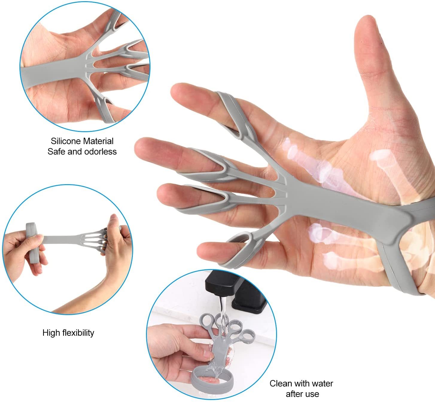 Silicone grip trainer: strengthen, rehabilitate, and relieve hand pain effortlessly. - The Ascend